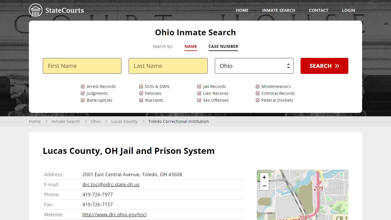 Toledo Correctional Institution Inmate Records Search, Ohio - StateCourts
